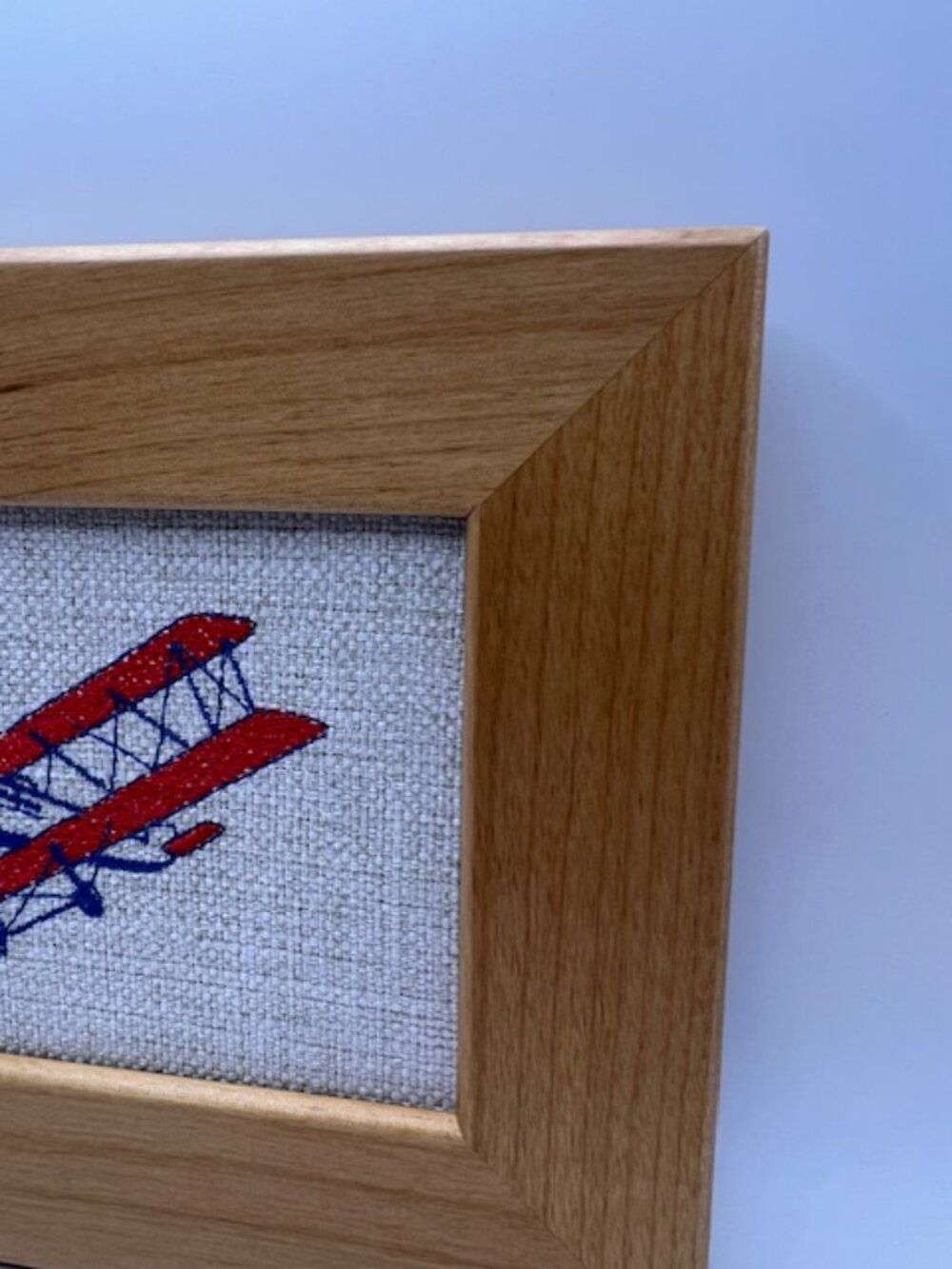 Homemade Airplane Framed 4X6 Embroidery Art - Picture 3 of 6